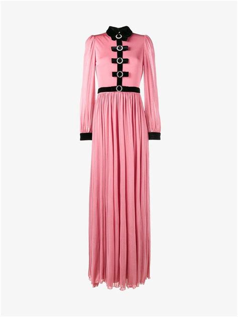 gucci pink velvet dress